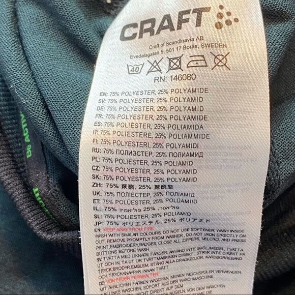 Craft Be Active Comfort 1/4 Zip Base Layer Size Large - Picture 6 of 12